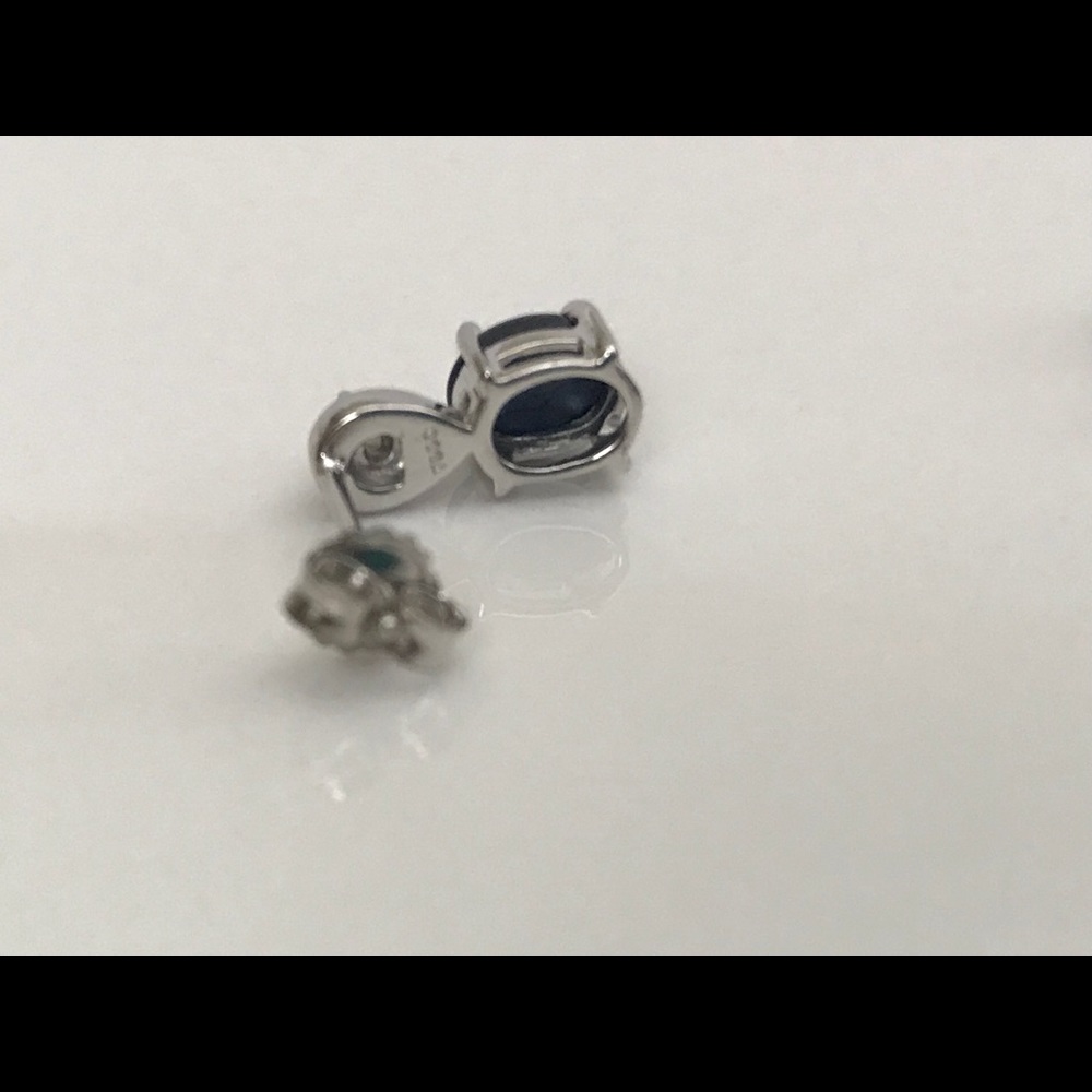 ❌Sold❌Blue Star Sapphire Earrings - Picture 6 of 8